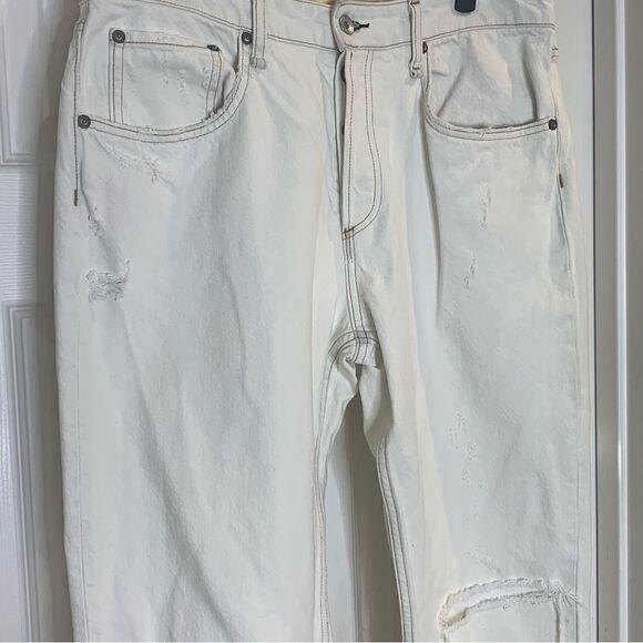 Rag & Bone Rosa Mid Rise Boyfriend in White Ave Size 30 - Picture 5 of 14